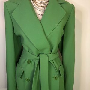 Kasper Green Double Breasted Blazer Sz 12
